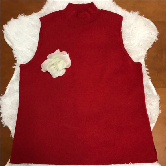 Adrienne VITTADINI Red Tank Top Size XL - Picture 4 of 6